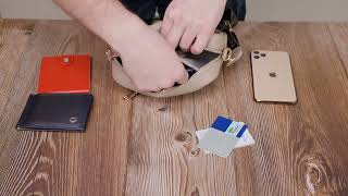 Идеальная женская сумка из натуральной мягкой кожи. Vintage 22318 бежевая.