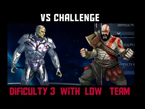 VS Challenge Brainiac with low team.   Injustice 2 Mobile