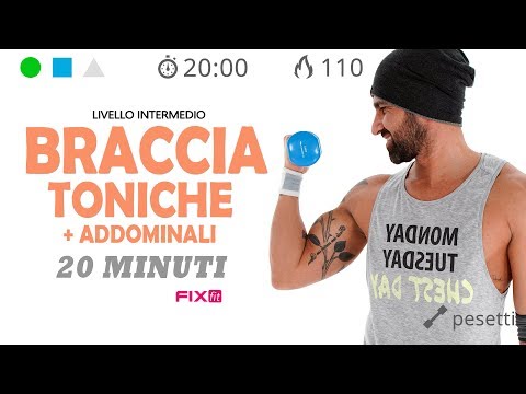 Esercizi Braccia, Spalle Con Pesetti e Addominali (Allenamento Completo)