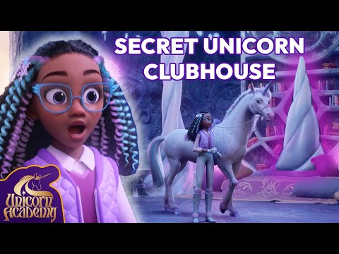 Holiday Unicorn Magic! (Glacier Made a Secret Clubhouse!) | Unicorn Academy | Cartoons for Kids