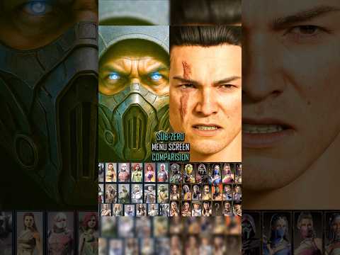 Sub-Zero Character Selection in Mk vs Dc Universe , Injustice 2 , Mk9  MkX , Mk11 Mk1  #mortalkombat