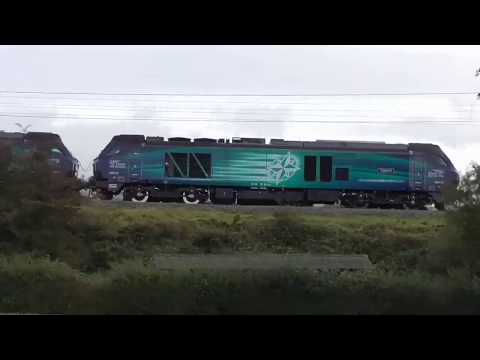 68018 with 68003 dit 6k73 Sellafield - Crewe flasks, Sat. 30th September 2017