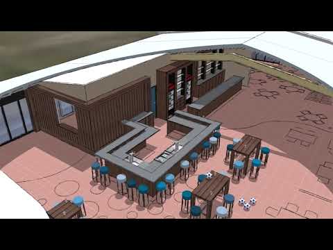 Impressie van de nieuwbouw van het clubhuis van SO Soest.