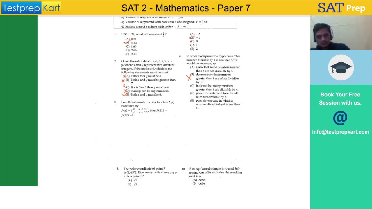 SAT 2 Math Level 2 Practice Test