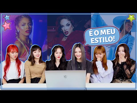 KPOP GROUP REACTS TO GLORIA GROOVE, IZA AND LEXA (WITH BUGABOO)