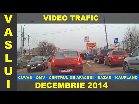 Orasul VASLUI dec 2014 Cuvas - Centrul de afaceri - Varianta str. Decebal - Bazar - Kaufland Ep.1