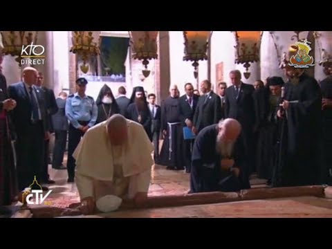 Rencontre oecuménique en la basilique du Saint-Sépulcre