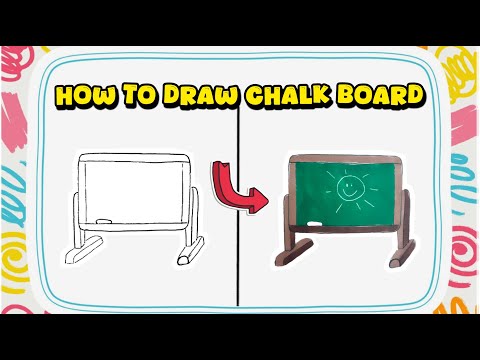 How to Draw a Chalk Board – Back to School Drawing Tutorial