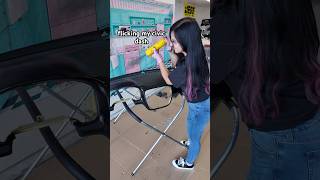 Flocking my civic hatchback dash in my shop kitchen!