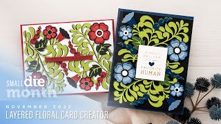 Spellbinders November 2022 Small Die of the Month – Layered Floral Card Creator