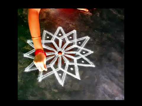 chithrai madhamkolam5*3 simpledesignstar pookolam/Fridaykolam/shortvideo/srinithi kolam/easyrangoli