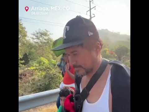 Video Thumbnail: Around 2,000 migrants regroup in southern Mexico and continue north