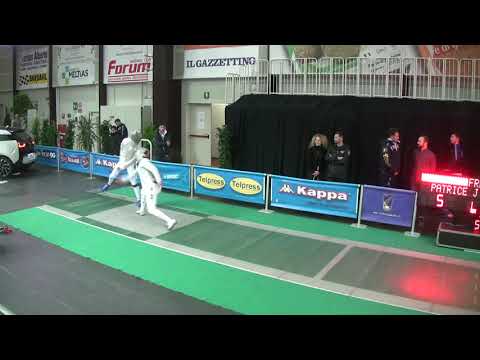 2018 156 T64 20 M S Individual Padoue ITA WC GREEN PATRICE FRA vs ABEDINI IRI