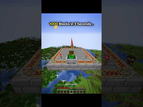 Minecraft 1000 Blocks in 3 Seconds...🤯