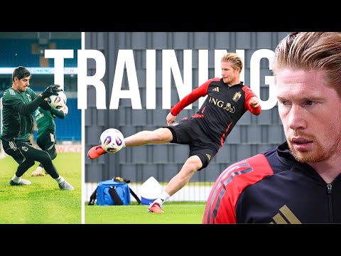 Watch Kevin De Bruyne and Courtois in Belgium Training 🔥
