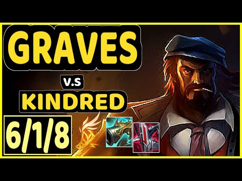 CROCO (GRAVES) vs KINDRED - 6/1/8 KDA JUNGLE CHALLENGER GAMEPLAY - KR
