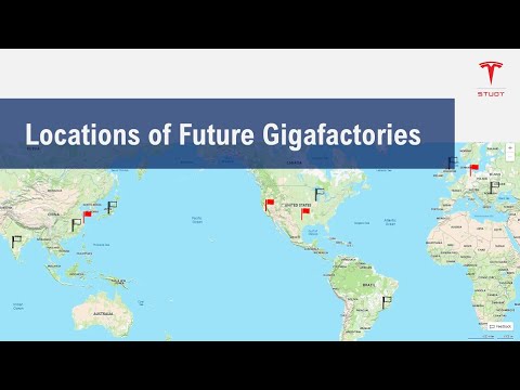 Locations of Future Gigafactories
