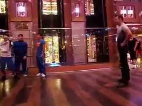 Break Dance Crew gets a surprise by Old School Bboy picked from the crowd