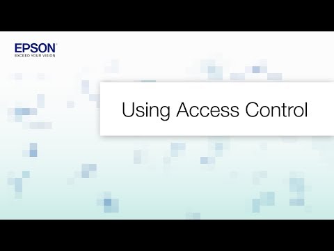 Epson WorkForce Pro Printers: Using Access Control