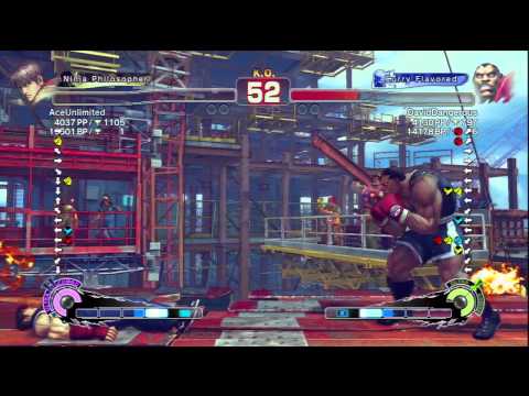 AceUnlimited (Guy) Vs DavidDangerous (Balrog) SSF4 AE Ranked Matches - PSN
