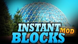 Minecraft Mod | INSTANT BLOCKS MOD - Automatic Water/Lava Suction!? - Mod Showcase