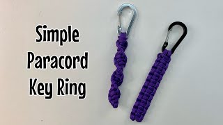 How to make a simple paracord key ring - square knot key chain
