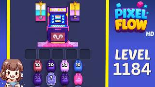 Pixel Flow Level 1184 Solution Walkthrough