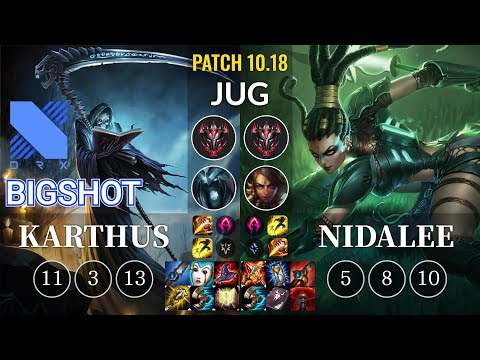 DRX BigShot Karthus vs Nidalee Jungle - KR Patch 10.18