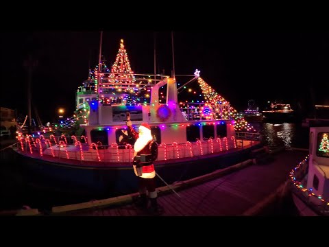 Christmas in the Harbour | Boat Lighting in Port de Grave, Newfoundland 🇨🇦 | Deep Dive Survivor #dji