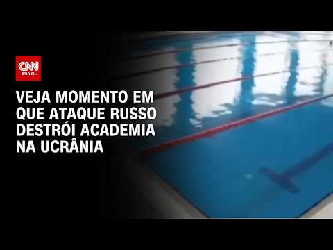 Ataque russo destrói teto de academia na Ucrânia; veja momento | CNN BRASIL