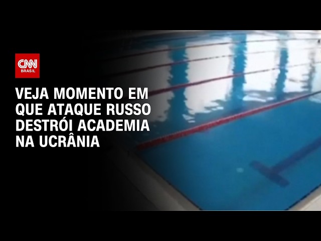 Ataque russo destrói teto de academia na Ucrânia; veja momento | CNN BRASIL