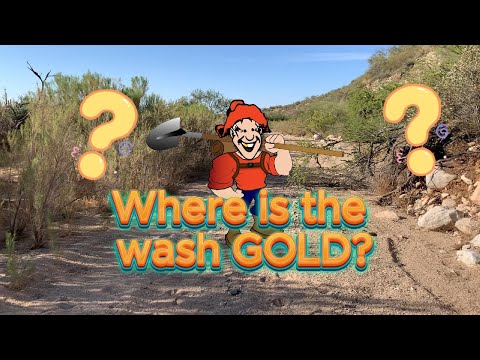 Prospecting Washes Near Stanton Arizona - 3 locations of gold