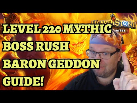 Level 220 Mythic Boss Rush Baron Geddon Guide - Hearthstone Mercenaries