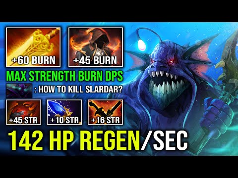 WTF +142 UNLIMITED HP REGEN 100% Overpower 105 Radiance Flame Cloak Burn DPS Slardar Dota 2