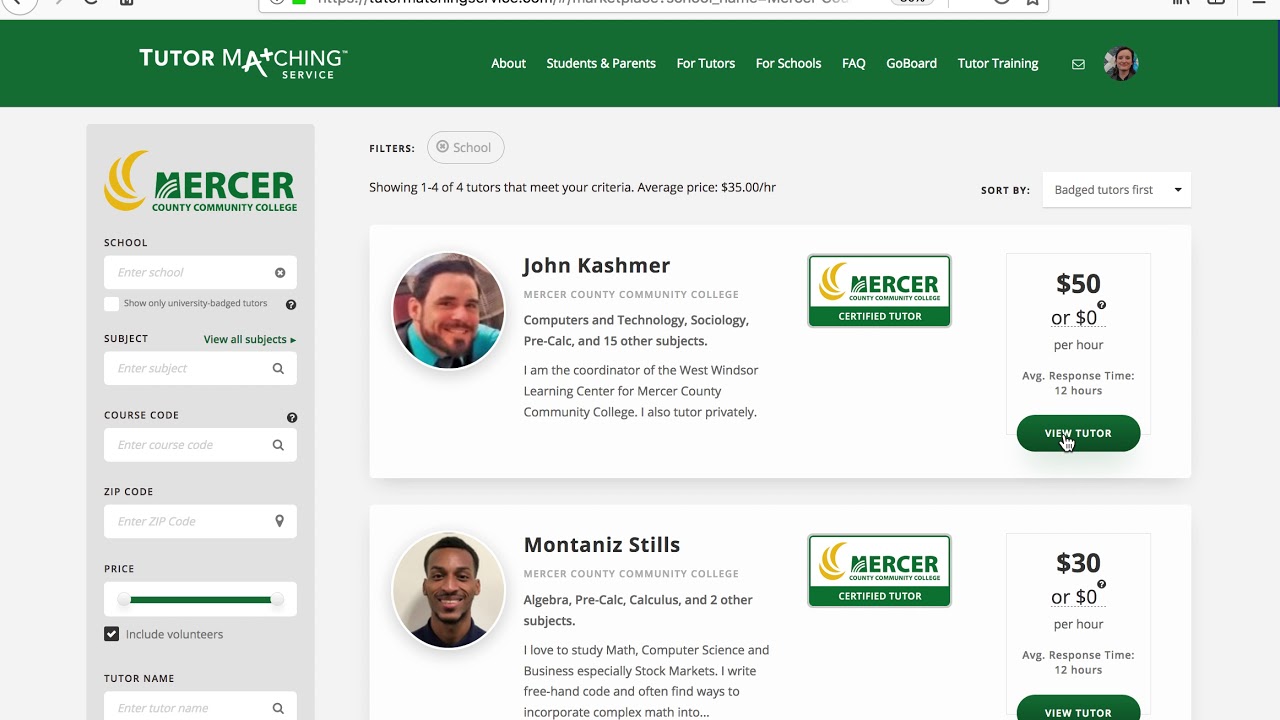 How to Book a Tutor at MCCC on TMS