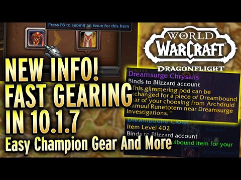 New Info - Learn How To Gear FAST In 10.1.7! WoW Dragonflight PTR Guide