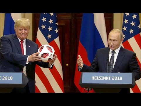 Vladimir Putin Brings Soccer Ball for Barron Trump