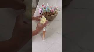 Easy DIY Birthday Party Favors: COTTON CANDY ICE CREAM CONES!🍦 #diy #birthdaypartyideas