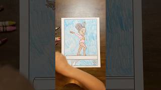 Black Girl Gymnastics Coloring Page / African American Gymnastics Coloring Page