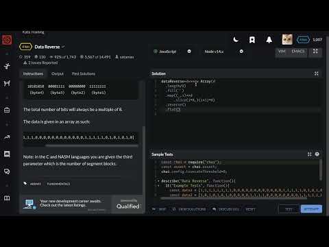 Codewars Data Reverse