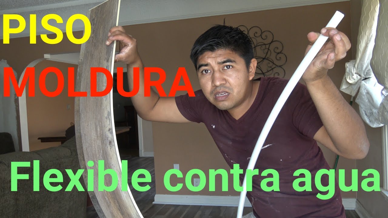como instalar piso y moldura flexible contra agua para principiantes