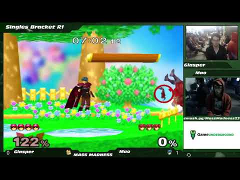 Mass Madness 23 SSBM - Glasper (Fox, Falcon) vs. Mao (Marth) - Melee WR2