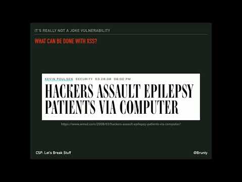 DPC2018: Content Security Policies: Let's Break Stuff - Matt Brunt