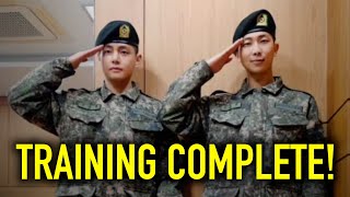 Namjoon & Taehyung Military Training Complete! | BTS 방탄소년단 2024