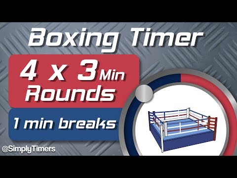 4 Round Boxing Match / Training Timer - 4 x 3min with 1 min Breaks
