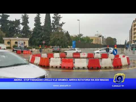 Andria - Stop passaggio livello viale Gramsci, arriva la rotatoria in via XXIV maggio