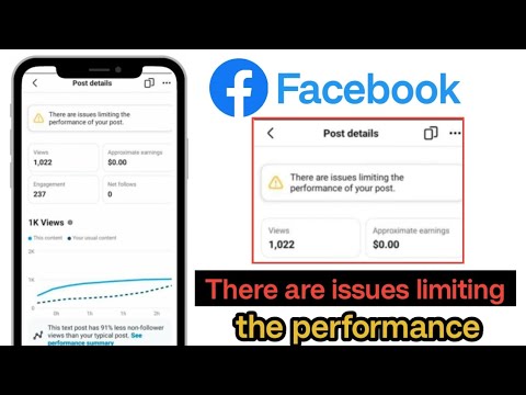 There are issues limiting the performance of your post problem ll facebook problem There are issues