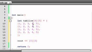 Kurs C++ 26: Tablice Wielowymiarowe
