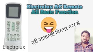 Electrolux Ac Remote All Basic Function//Hindi