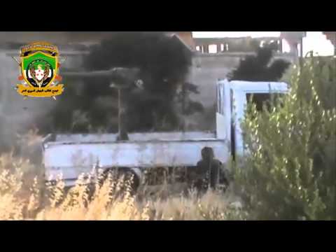 استهداف حاجز ملوك في ريف حمص الشمالي بواسطة مدفع محلي الصنع من قبل تجمع كتائب الجيش السوري الحر